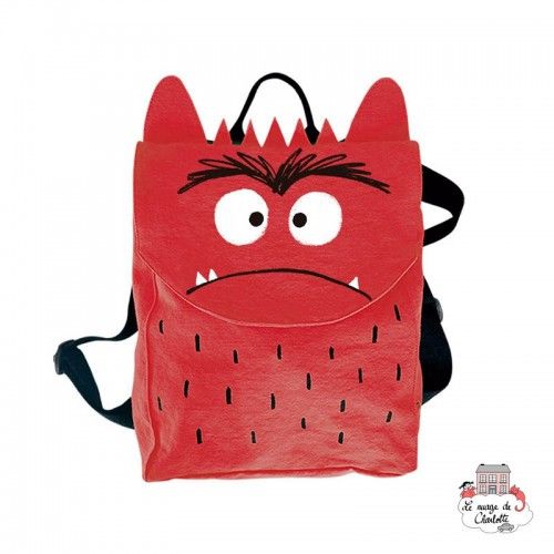 Mochila infantil monstruo de colores Rojo