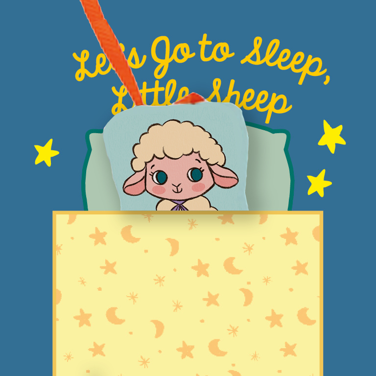 Books for Babies - Let's Go to Sleep, Little Sheep. Libro de tela suave en INGLÉS para bebés entre 0 y 36 meses. Interactivo y con una oveja de juguete.