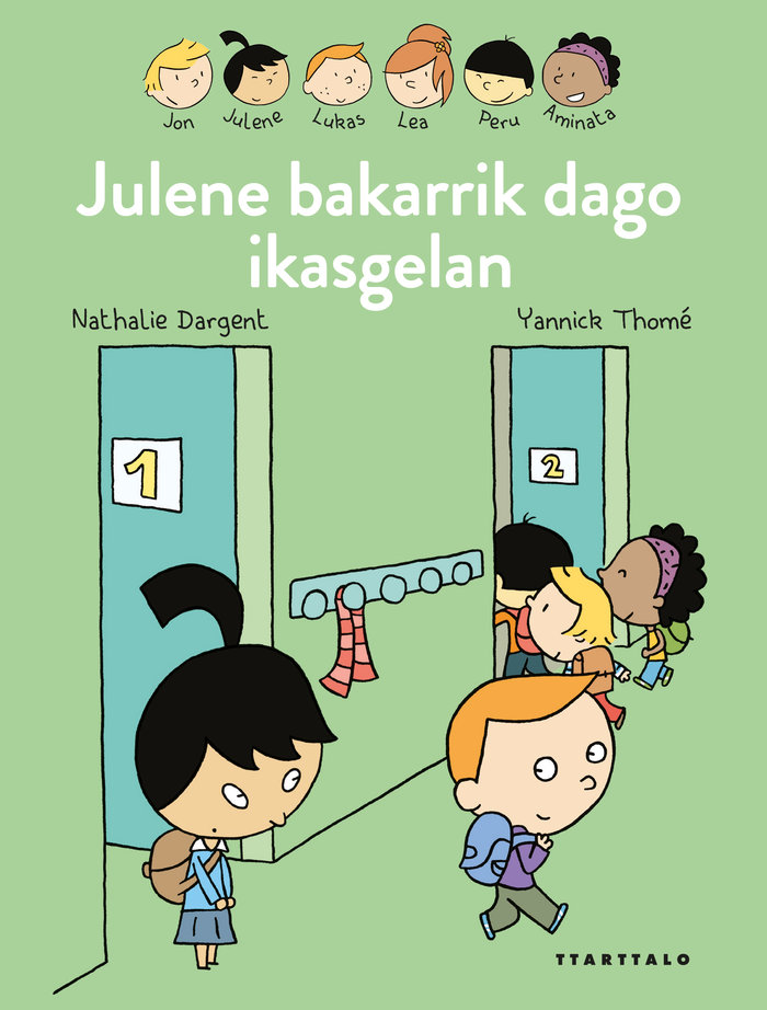 Julene bakarrik dago ikasgelan