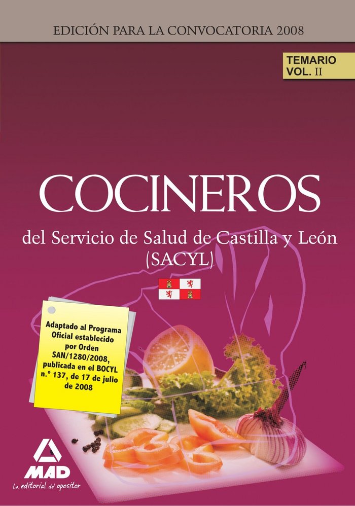 COCINEROS DEL SERVICIO DE SALUD DE CASTILLA Y LEON (SACYL).