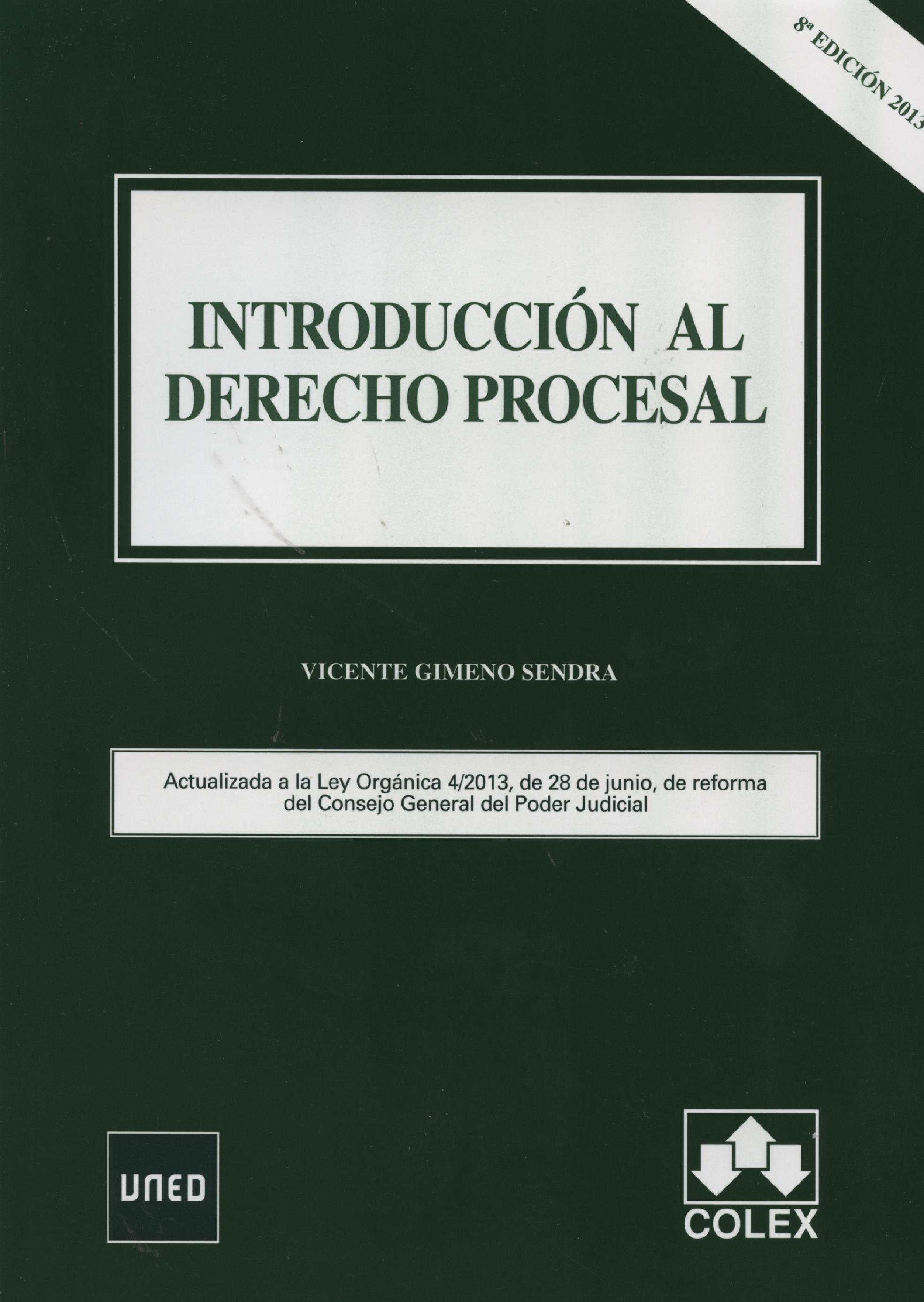 Introducción al derecho procesal