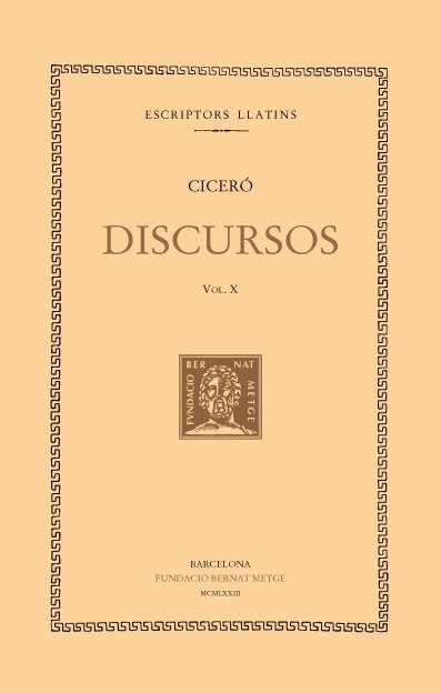 Discursos, vol. X: Catilinàries