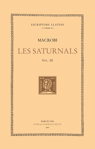 Les Saturnals, vol. III (llibre V)