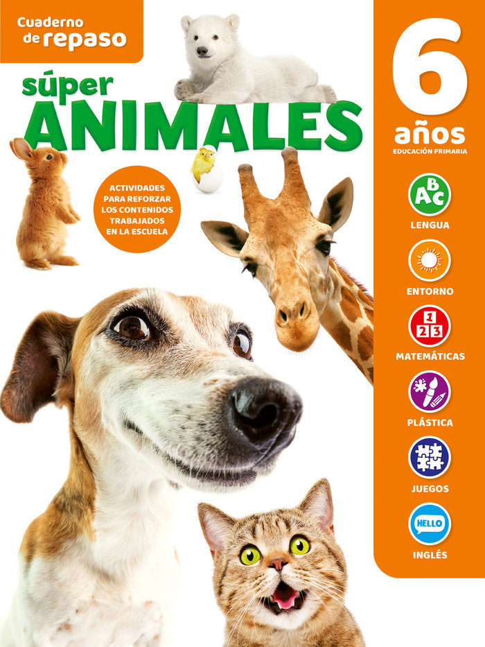 CUADERNO TEMATICO LUMINISCENTE 6 AÑOS SUPER ANIMAL