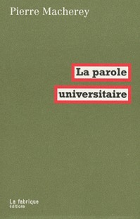 La parole universitaire