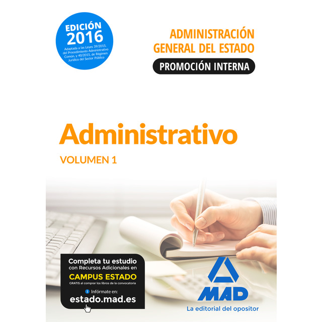 Administrativo de la Administración General del Estado (Promoción interna). Temario volumen 1