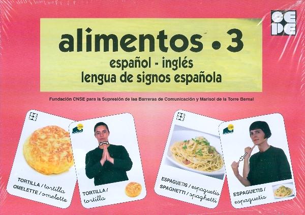 Alimentos 3: español-inglés-lengua de signos española