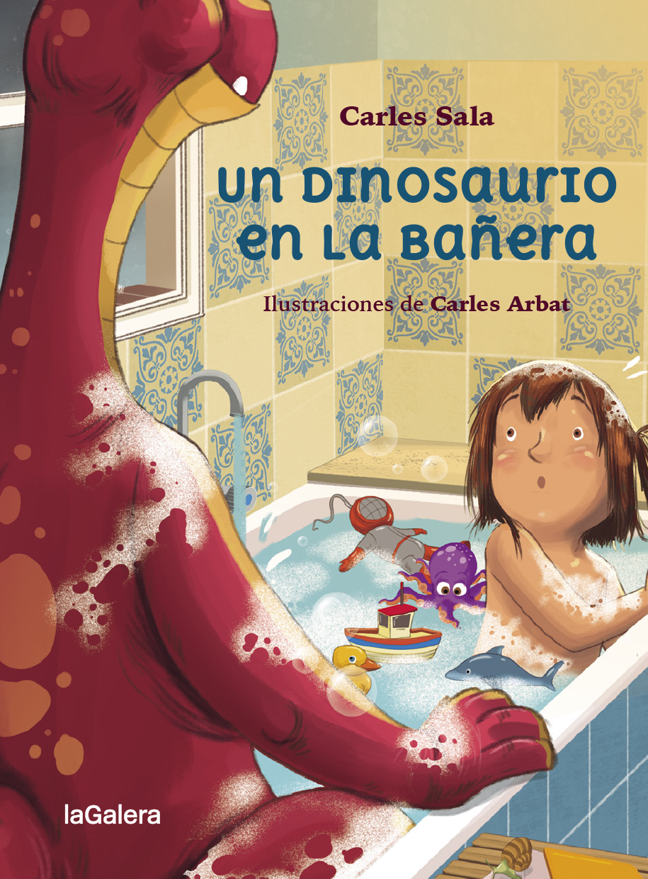 Un dinosaurio en la bañera