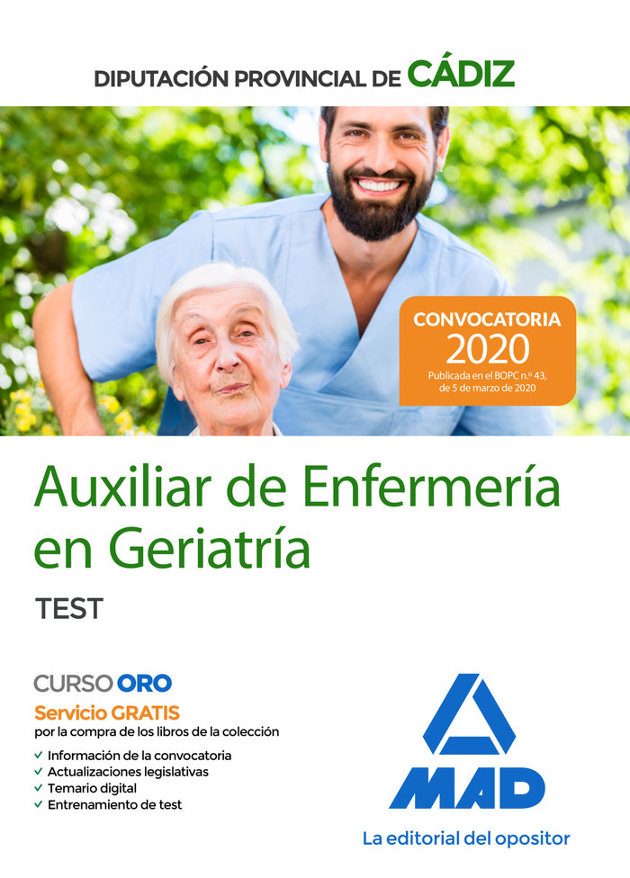 Auxiliares de Enfermería en Geriatría de la Diputación Provincial de Cádiz. Test