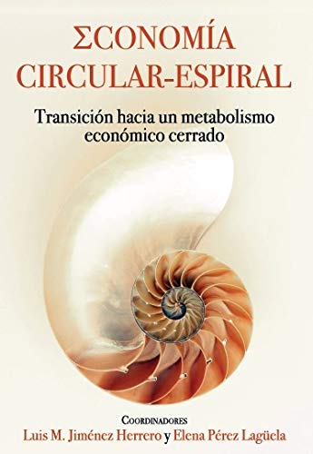 Economía circular - espiral. Transacción hacia un metabolismo económico cerrado