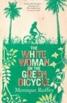 White Women on the green Bycicle