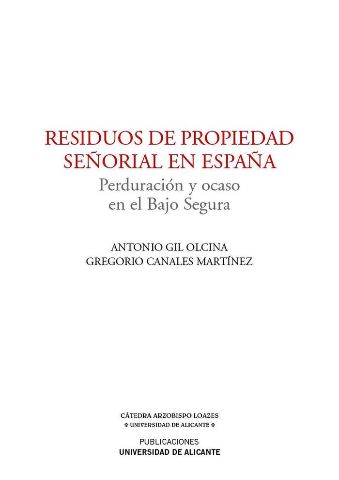 Residuos de propiedad señorial en España