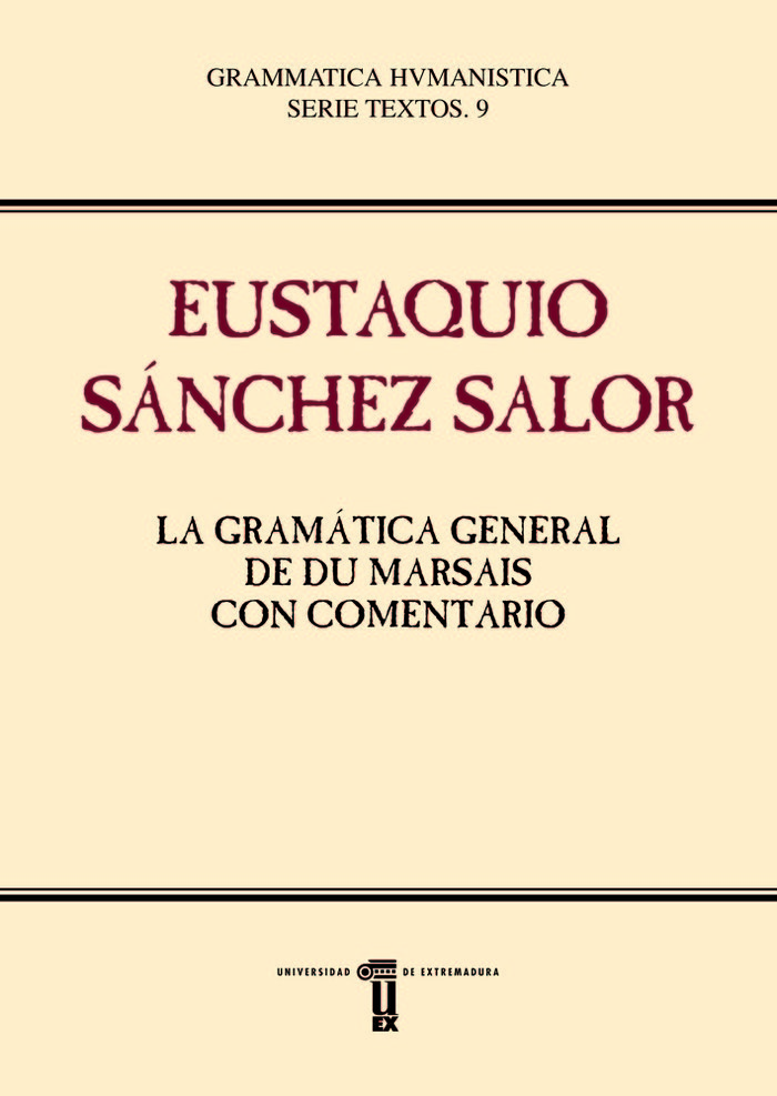 LA GRAMÁTICA GENERAL DE DU MARSAIS CON COMENTARIO