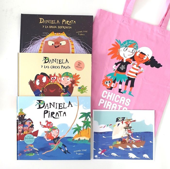 BOLSA DE TELA CHICAS PIRATA - ROSA