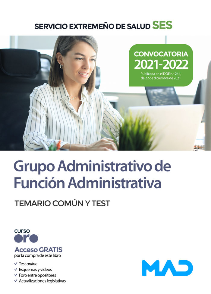 GRUPO ADMINISTRATIVO SERVICIO EXTREMEÑO SALUD SES TEMARIO CO