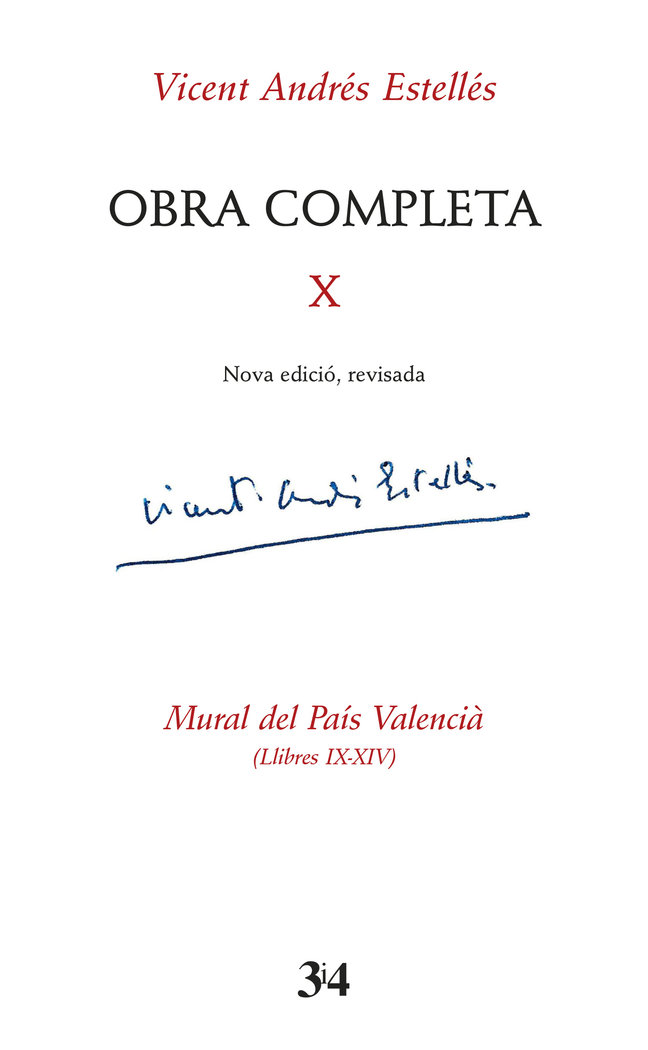 Obra completa X  Vicent Andrés Estellés