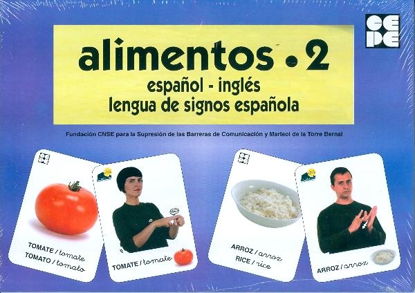 Alimentos 2 : Español - inglés. Lengua de signos española