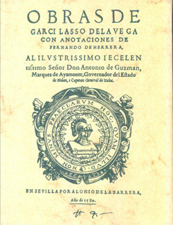 Obras completas de Garcilaso de la Vega con anotaciones de Fernando de Herrera