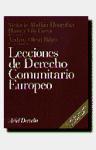 Lecciones de derecho comunitario europeo