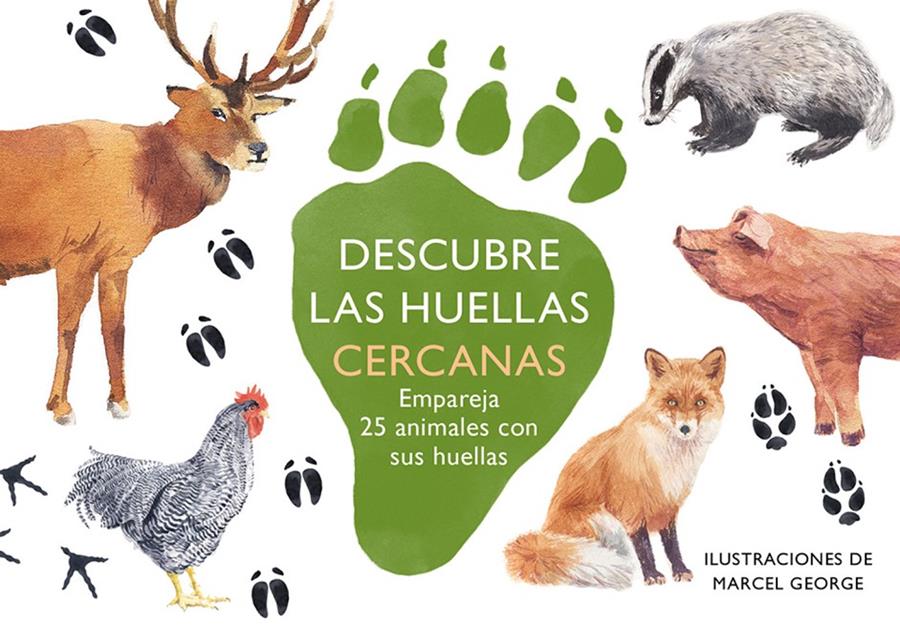 Descubre las huellas cercanas. Empareja 25 animales con sus huellas