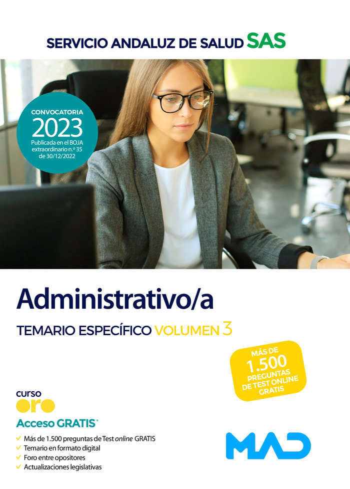 ADMINISTRATIVO/A SERVICIO ANDALUZ SALUD TEMARIO ESPECIFICO