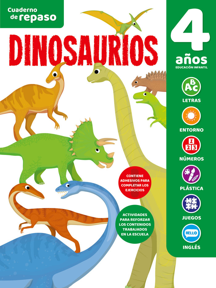 CUADERNO TEMATICO LUMINISCENTE 4 AÑOS DINOSAURIOS