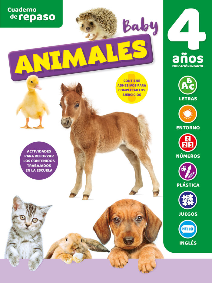 CUADERNO TEMATICO LUMINISCENTE 4 AÑOS ANIMALES BAB